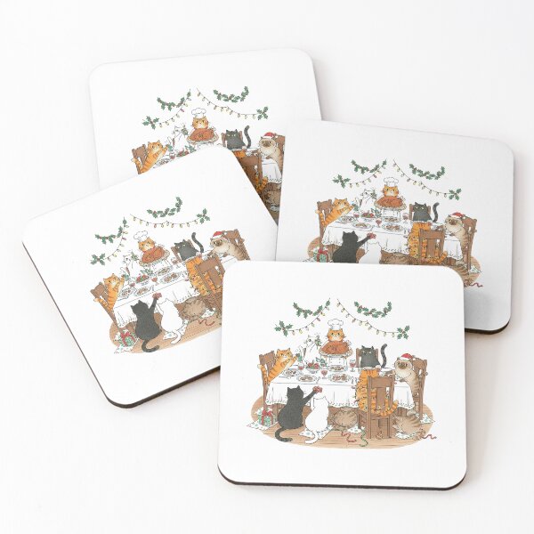 Item preview, Hilarious Cats Christmas Dinner Feast designed and sold by zzz888.