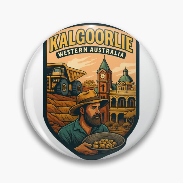 Item preview, Kalgoorlie Goldfields with Miner and Historic Buildings designed and sold by Aryabek.