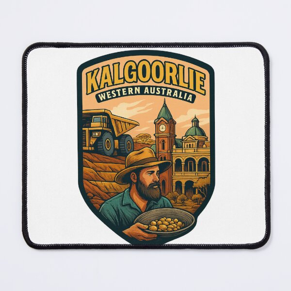 Item preview, Kalgoorlie Goldfields with Miner and Historic Buildings designed and sold by Aryabek.
