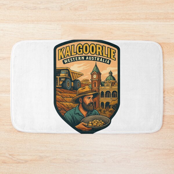 Item preview, Kalgoorlie Goldfields with Miner and Historic Buildings designed and sold by Aryabek.