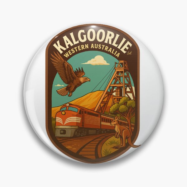 Item preview, Kalgoorlie Railway, Headframe, and Outback Wildlife designed and sold by Aryabek.