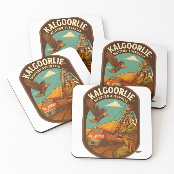 Item preview, Kalgoorlie Railway, Headframe, and Outback Wildlife designed and sold by Aryabek.