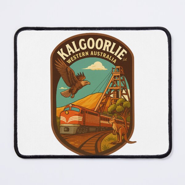 Item preview, Kalgoorlie Railway, Headframe, and Outback Wildlife designed and sold by Aryabek.