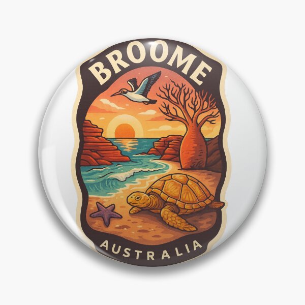 Item preview, Broome Sunset with Sea Turtle and Baobab Tree designed and sold by Aryabek.