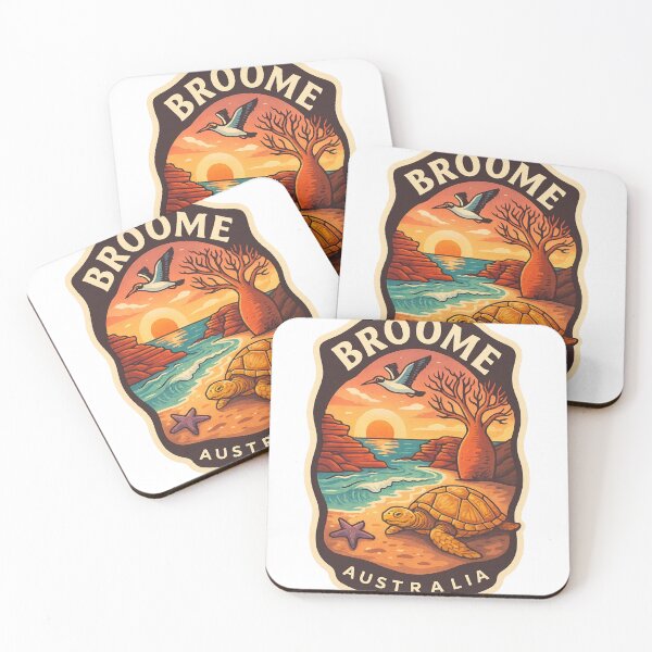 Item preview, Broome Sunset with Sea Turtle and Baobab Tree designed and sold by Aryabek.