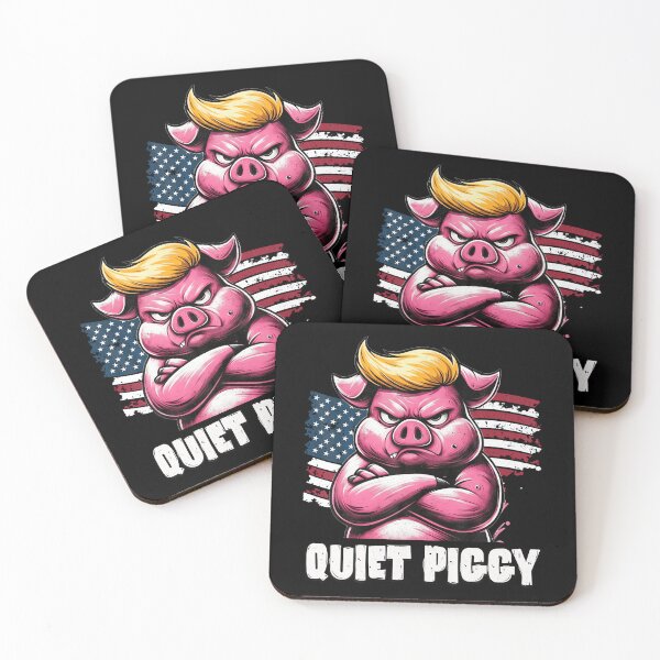 Item preview, Quiet, Quiet Piggy T-Shirt, Funny Pig Illustration Tee designed and sold by HayleePacoch.