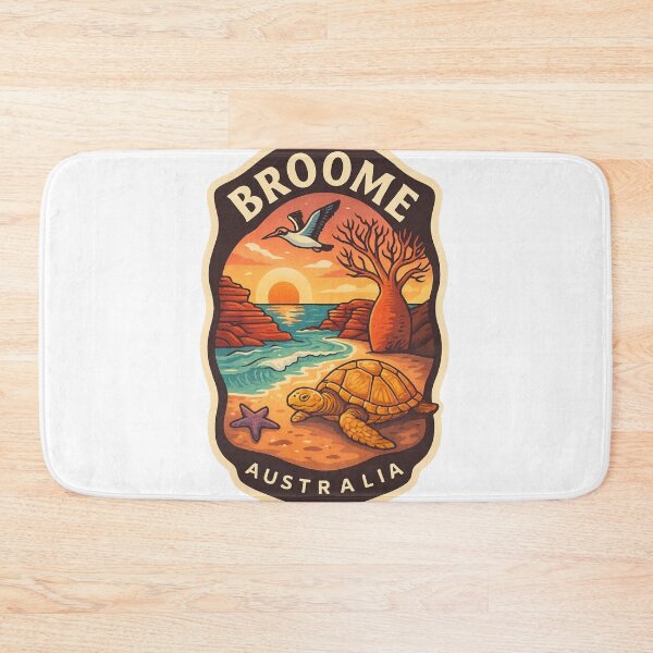 Item preview, Broome Sunset with Sea Turtle and Baobab Tree designed and sold by Aryabek.
