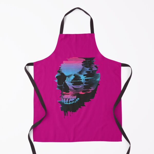Item preview, Glitch Vaporwave Cyberpunk Skull — Neon Distortion Art designed and sold by SleekLineSketches.