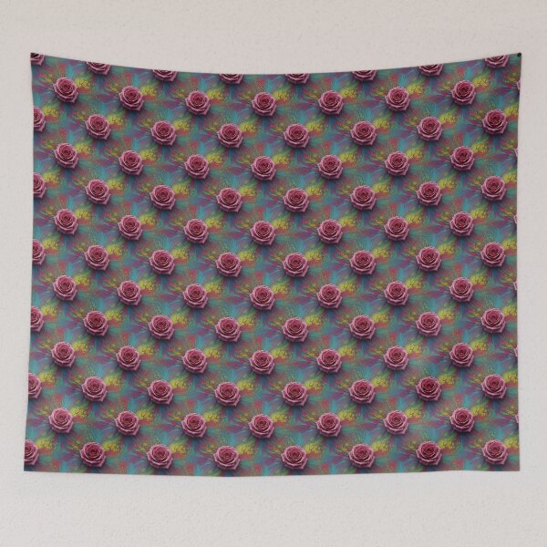 Item preview, Pink Rose on Liquid Rainbow Background designed and sold by AnnArtshock.