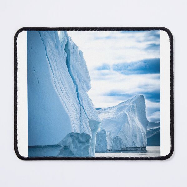 Item preview, Icebergs Cloudy Sky Photographic Print designed and sold by Mother-Nature65.