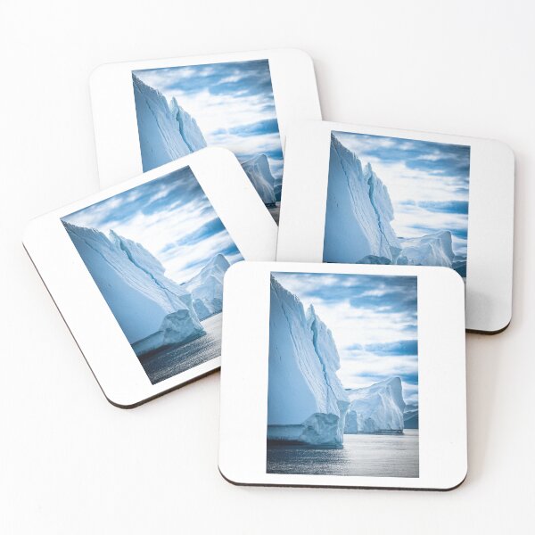 Item preview, Icebergs Cloudy Sky Photographic Print designed and sold by Mother-Nature65.