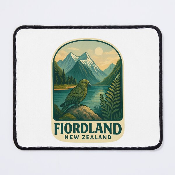 Item preview, Fiordland Mountains and Kea in Southland New Zealand designed and sold by Aryabek.