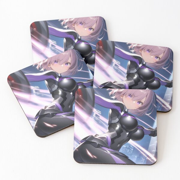 Item preview, Shielder Fearless Mash Kyrielight Charging Forward With Energy Shield At Night designed and sold by TorbenKuhano.