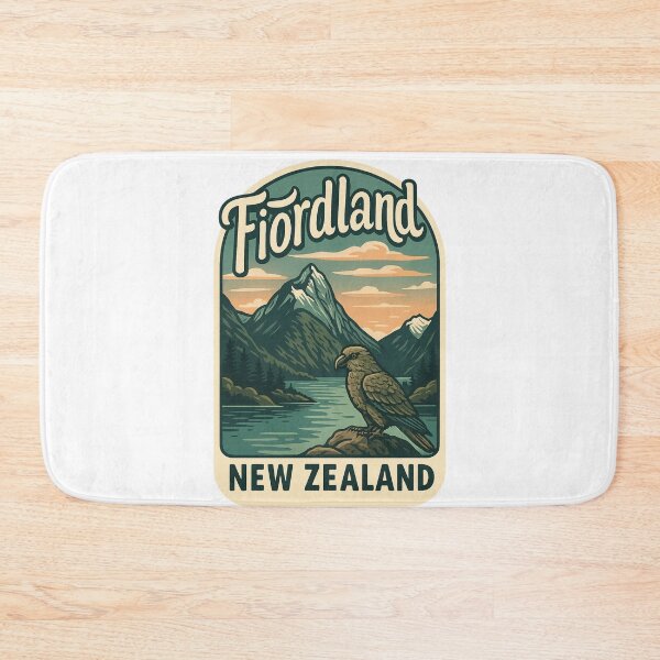 Item preview, Fiordland Peaks and Kea Overlooking Milford Sound designed and sold by Aryabek.