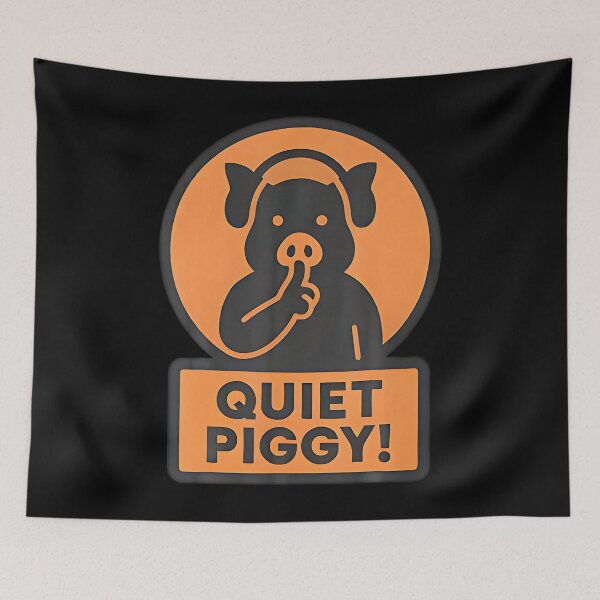 Item preview, Vintage Quiet Quiet Piggy Funny Meme for Men Women designed and sold by HayleePacoch.