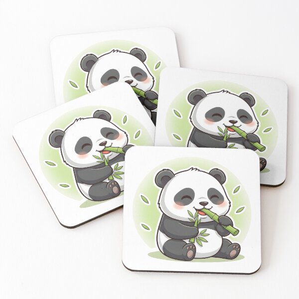 Item preview, Cute Panda Eating Bamboo Sticker | Adorable Kawaii Animal Design | Happy Panda Bear Art | Green Nature Lover Graphic designed and sold by SergioMiklos.