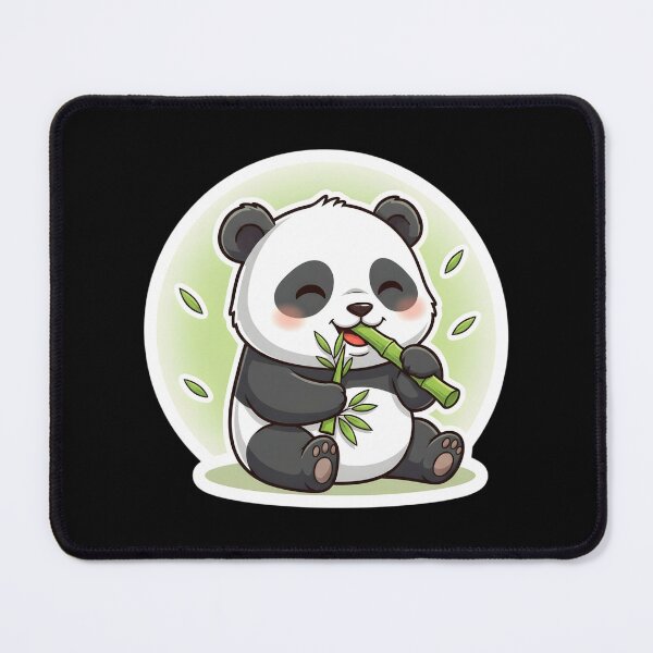 Item preview, Cute Panda Eating Bamboo Sticker | Adorable Kawaii Animal Design | Happy Panda Bear Art | Green Nature Lover Graphic designed and sold by SergioMiklos.