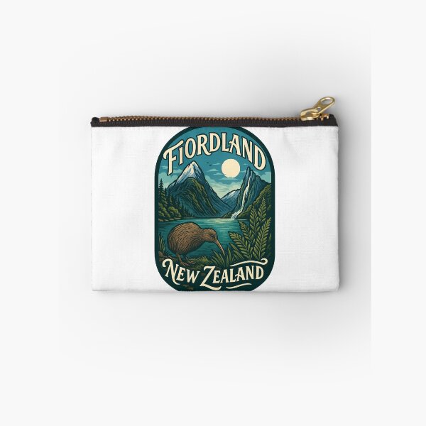 Item preview, Fiordland Kiwi and Waterfall in New Zealand South Island designed and sold by Aryabek.