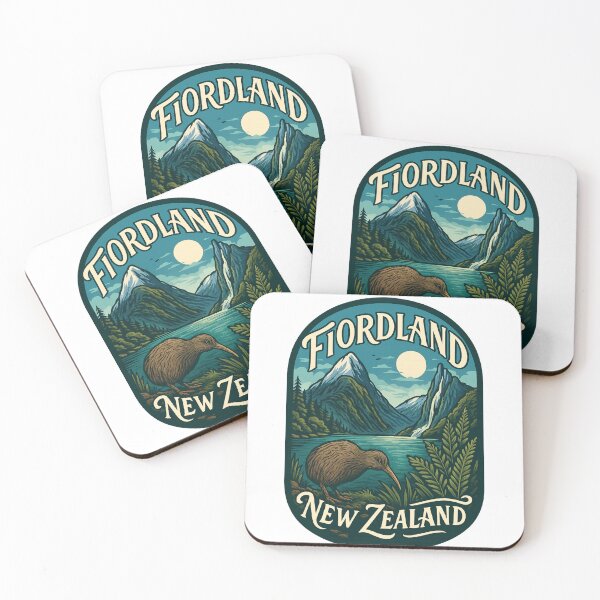 Item preview, Fiordland Kiwi and Waterfall in New Zealand South Island designed and sold by Aryabek.