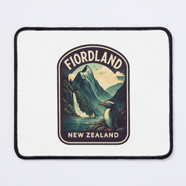 Item preview, Fiordland Mountains and Penguin by Milford Sound designed and sold by Aryabek.