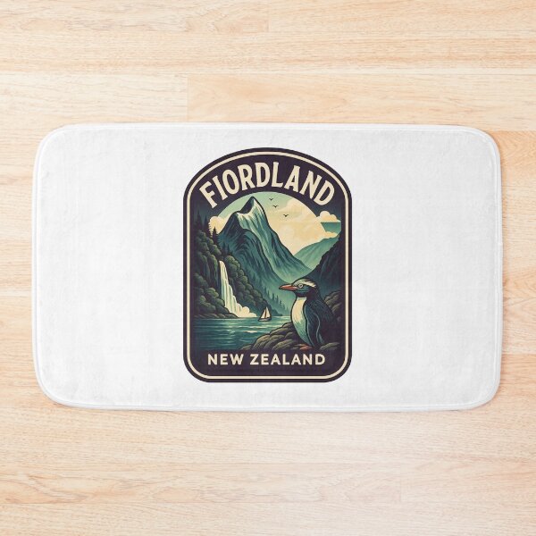 Item preview, Fiordland Mountains and Penguin by Milford Sound designed and sold by Aryabek.