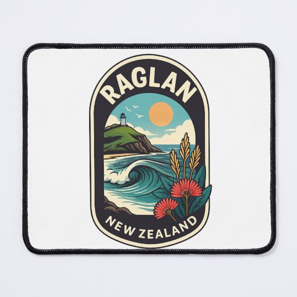 Item preview, Raglan Coastline with Waves and Lighthouse in Waikato designed and sold by Aryabek.