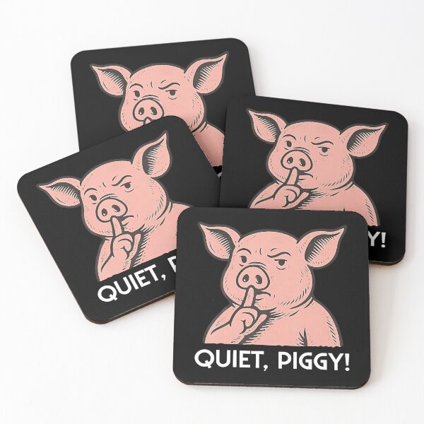 Item preview, Quiet Piggy Tee Pig Joke Design designed and sold by HayleePacoch.