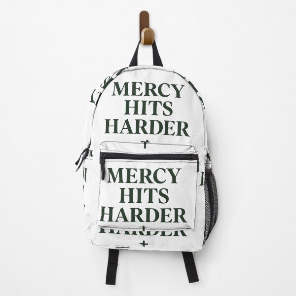 Item preview, Mercy Hits Harder – Bold Christian Quote Sticker designed and sold by astersgraphics.