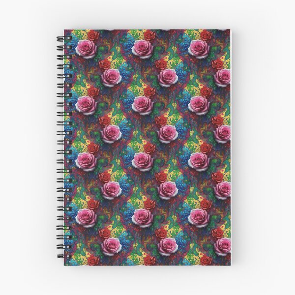 Item preview, Red and Pink Roses on Liquid Rainbow Background designed and sold by AnnArtshock.