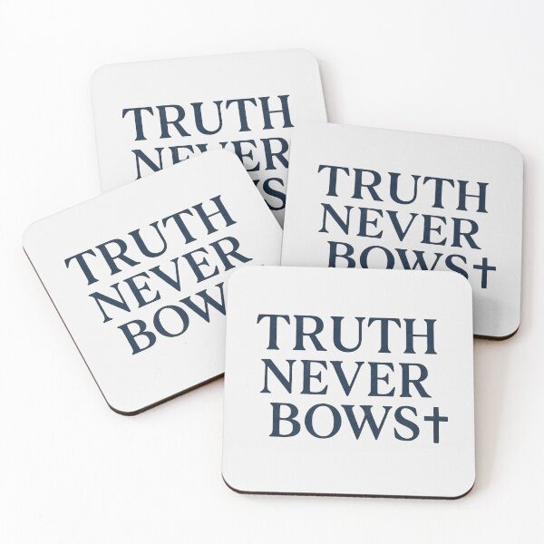 Item preview, Truth Never Bows – Christian Bold Statement Sticker with Cross (Dark Version) designed and sold by astersgraphics.