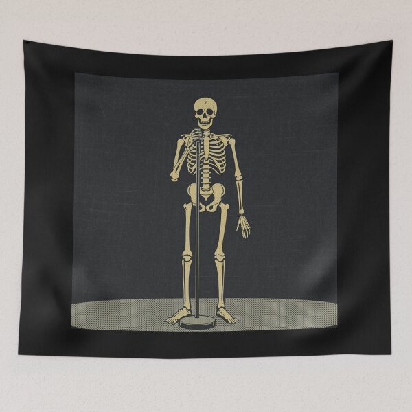 Item preview, Vintage Retro Comic Styled Skeleton with a Microphone Design designed and sold by MiloOfficial.