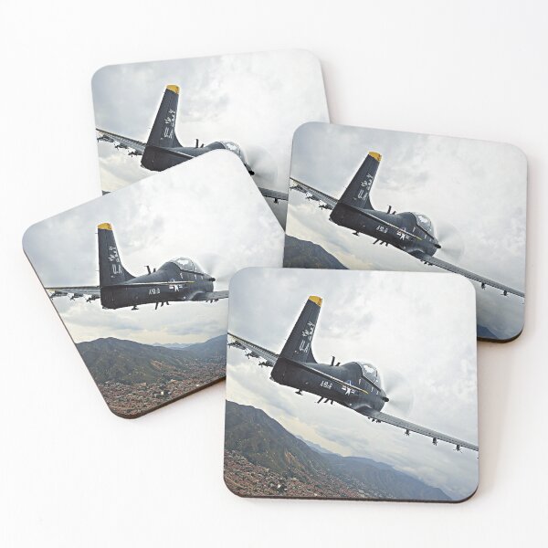 Item preview, Combat Super Tucano Climbing Over the Jungle Below at Dusk designed and sold by Skyframe Aviation.