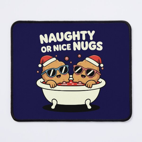 Item preview, Naughty or Nice Nugs Christmas Bath designed and sold by graphicnew.