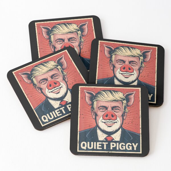 Item preview, Quiet Piggy Vintage Funny Quiet Piggy Retro designed and sold by RosellaBalistre.