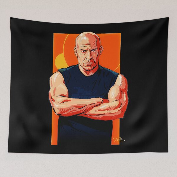 Item preview, Stylized Bald Actor Orange Background designed and sold by AstridHubert.