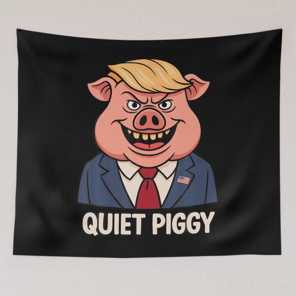 Item preview, Funny Quiet Piggy Retro Vintage designed and sold by RosellaBalistre.