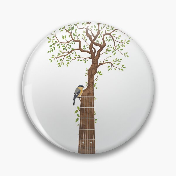 Item preview, Bird on Guitar Frets | Watercolor Music & Nature Lover Tee designed and sold by NatureNookTees.