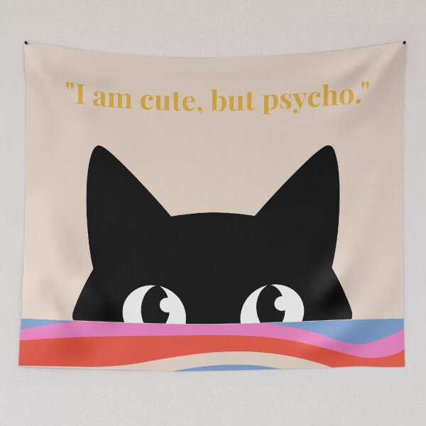 Item preview, Curious black cat – Minimalist cat motif designed and sold by Seelenzauberart.