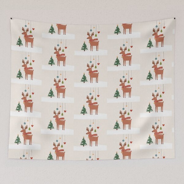 Item preview, Cute Reindeer with Red Scarf and Hanging Ornaments designed and sold by zzz888.