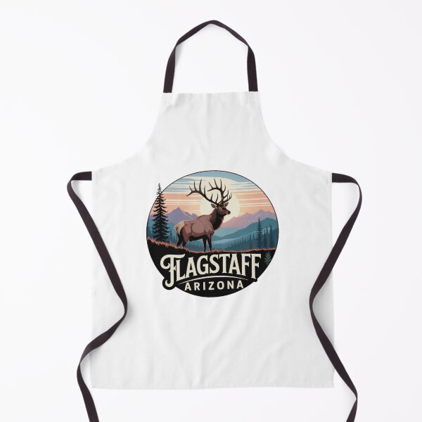 Item preview, Flagstaff Arizona Elk - Vintage Mountain Scene Wildlife Illustration designed and sold by CircinusStore.