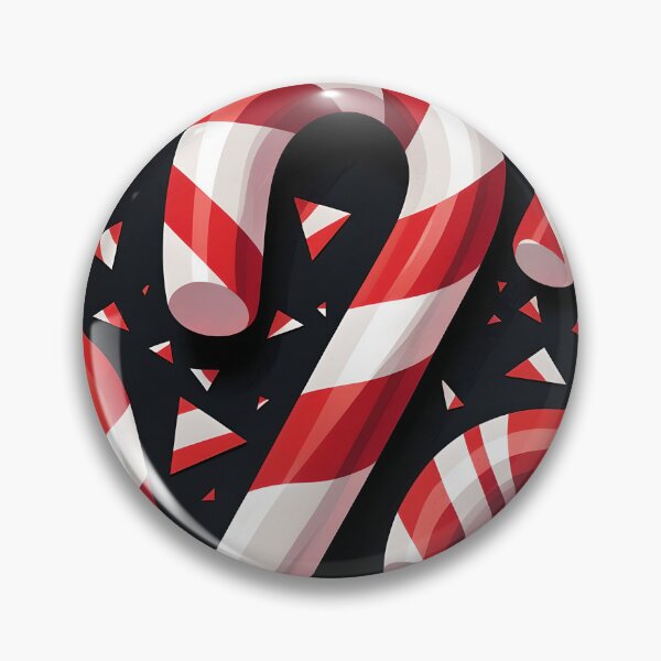 Item preview, Colorful Geometric Candy Cane Illustration on Black Background designed and sold by BankMano.