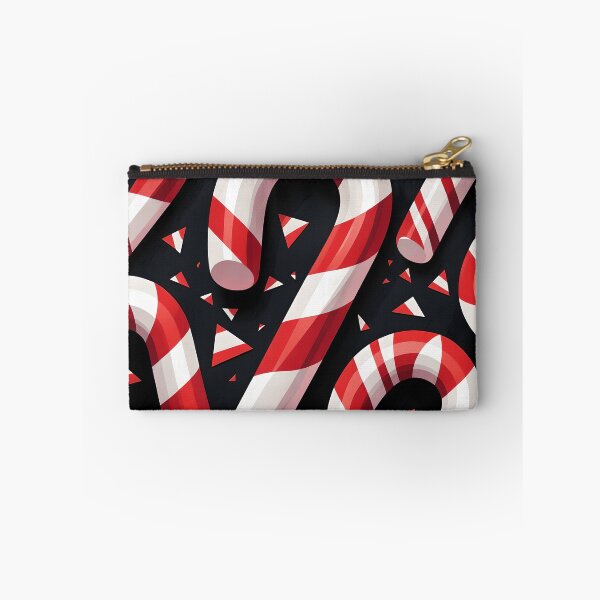 Item preview, Colorful Geometric Candy Cane Illustration on Black Background designed and sold by BankMano.
