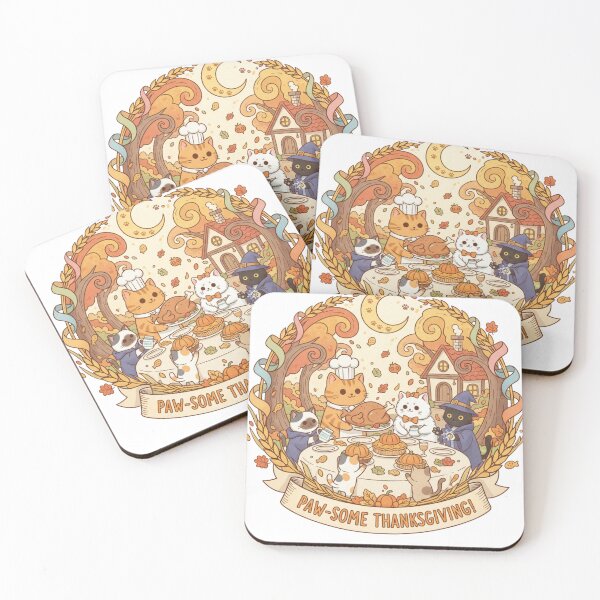 Item preview, Paw-some Cat Thanksgiving Feast designed and sold by RainUlan53.