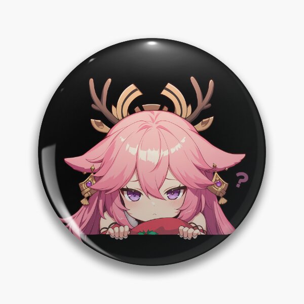 Item preview, Yae Miko Genshin Impact Game Chibi Kawaii Christmas Peeker Anime Winter Holiday Magic designed and sold by HumbertoValveno.