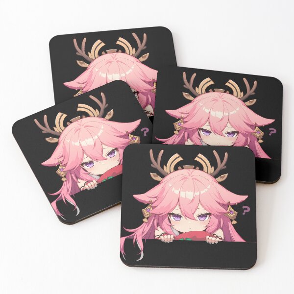 Item preview, Yae Miko Genshin Impact Game Chibi Kawaii Christmas Peeker Anime Winter Holiday Magic designed and sold by HumbertoValveno.