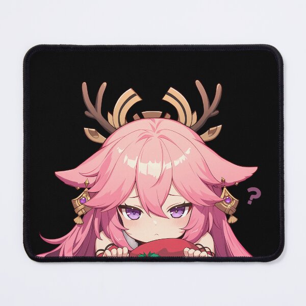 Item preview, Yae Miko Genshin Impact Game Chibi Kawaii Christmas Peeker Anime Winter Holiday Magic designed and sold by HumbertoValveno.