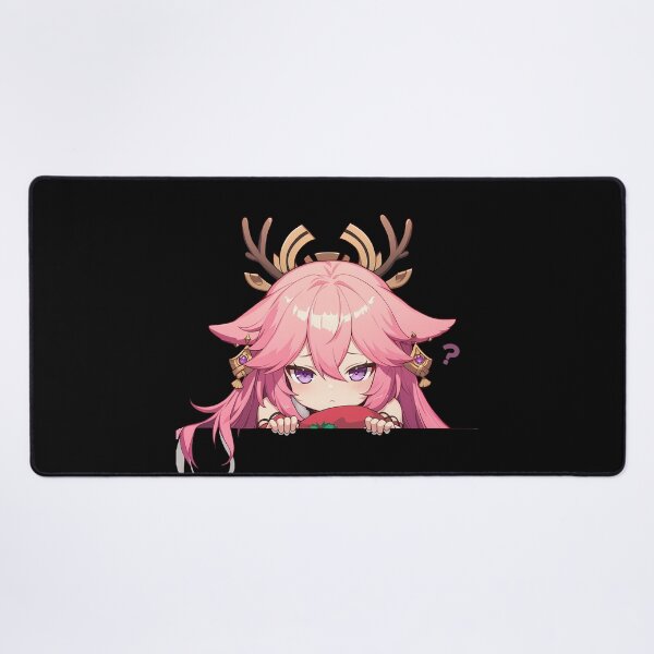 Item preview, Yae Miko Genshin Impact Game Chibi Kawaii Christmas Peeker Anime Winter Holiday Magic designed and sold by HumbertoValveno.