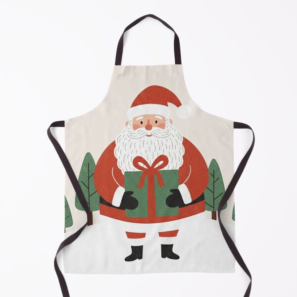 Item preview, Jolly Santa Claus Holding Present in Snowy Forest designed and sold by zzz888.