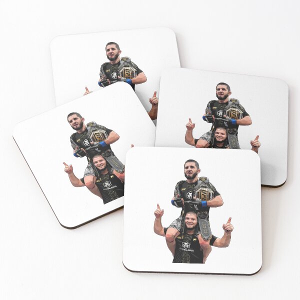 Item preview, Islam Makhachev Double Champ Artwork by GrizzlyGFX | MSG Triumph on Khabib’s Shoulders designed and sold by GrizzlyCollective.