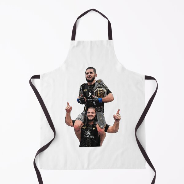 Item preview, Islam Makhachev Double Champ Artwork by GrizzlyGFX | MSG Triumph on Khabib’s Shoulders designed and sold by GrizzlyCollective.